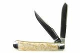 Pocket Knife With Lace Agate Inlays & Matching Base #337600-3